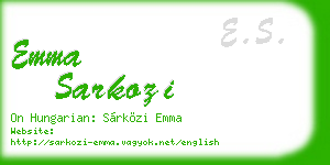 emma sarkozi business card