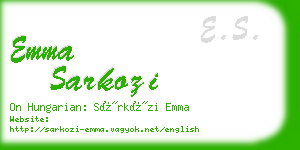 emma sarkozi business card